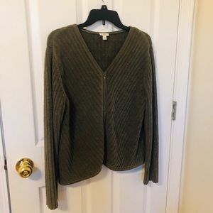 J Jill Chenille Sweater Cardigan Medium